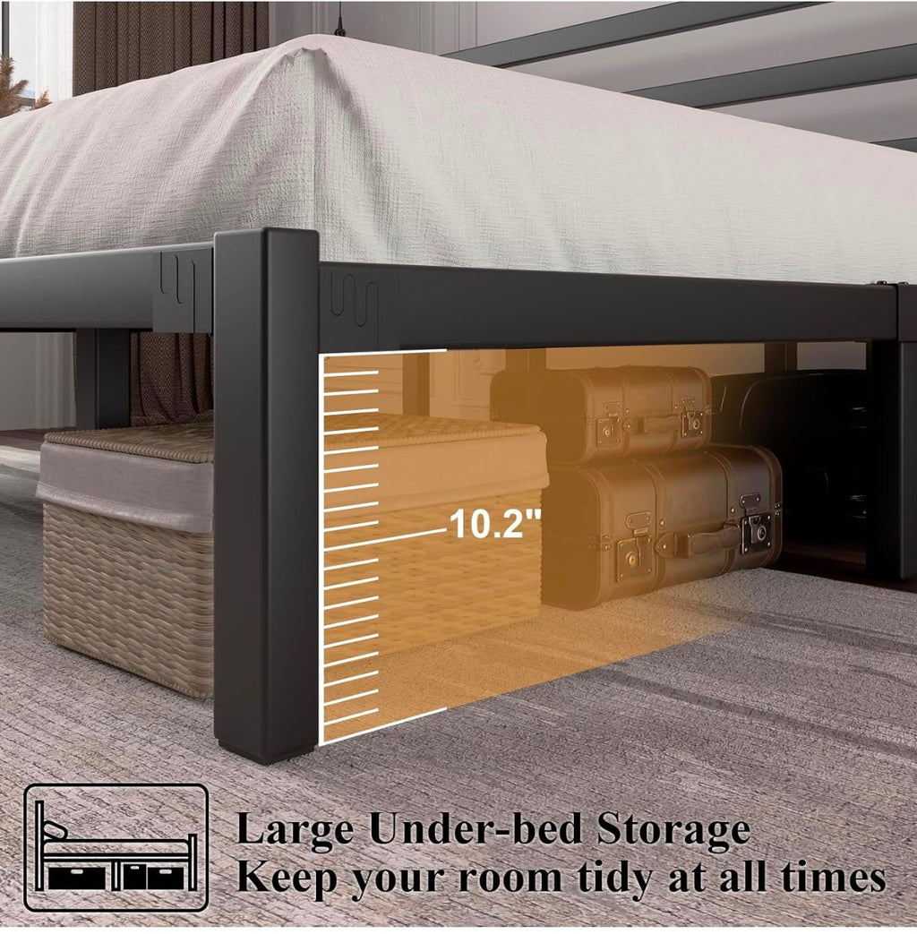 King Size Metal Bed Frame with Headboard