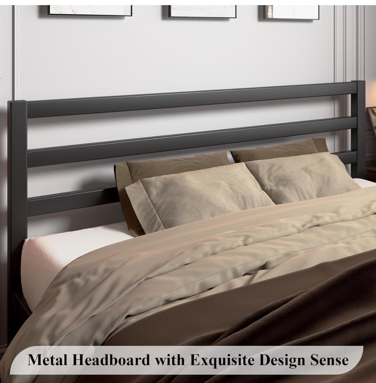 King Size Metal Bed Frame with Headboard